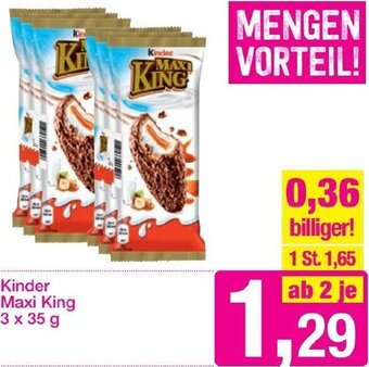 Sutterlüty Kinder Maxi King 3 x 35 g Angebot