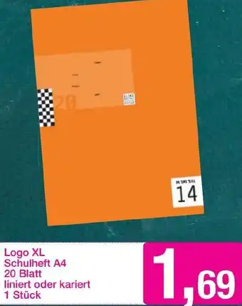 Sutterlüty Logo XL Schulheft A4 20 Blatt liniert oder Kariert Angebot
