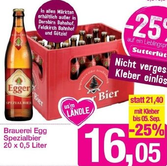 Sutterlüty Brauerei Egg Spezialbier 20 x 0,5 Liter Angebot
