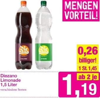 Sutterlüty Diezano Limonade 1,5 Liter Angebot