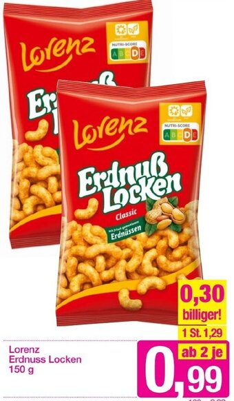 Sutterlüty Lorenz Erdnuss Locken 150 g Angebot