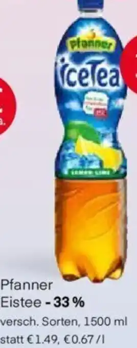 MPreis Pfanner Eistee 1500 ml Angebot