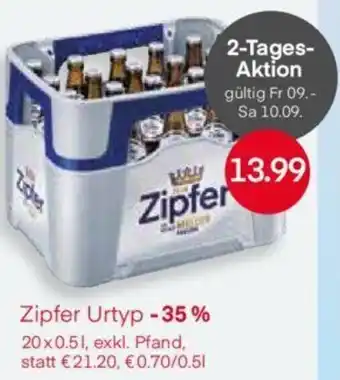MPreis Zipfer Urtyp 20 x 0.5 l Angebot