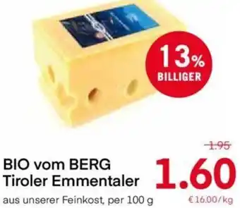 MPreis Bio vom Berg Tiroler Emmentaler 100 g Angebot