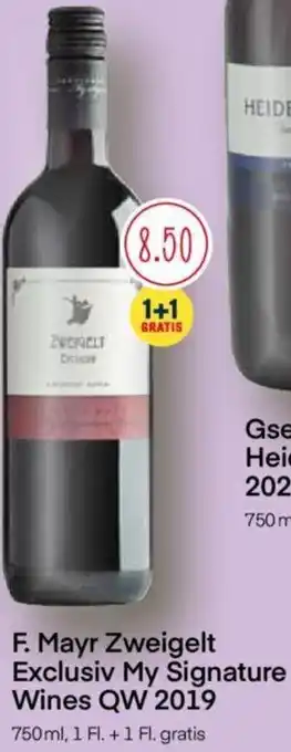 MPreis F. Mayr Zweigelt Exclusiv My Signature Wines QW 2019 750 ml Angebot