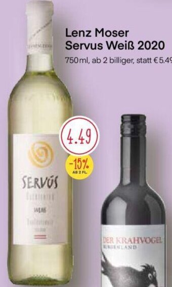 MPreis Lenz Moser Servus Weiß 2020 750 ml Angebot