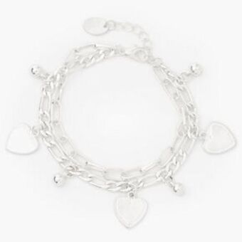 Claire's Rose gold heart charm double chain bracelet Angebot