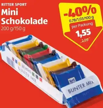 Hofer Ritter Sport Mini Schikolade 200 g/ 150 g Angebot