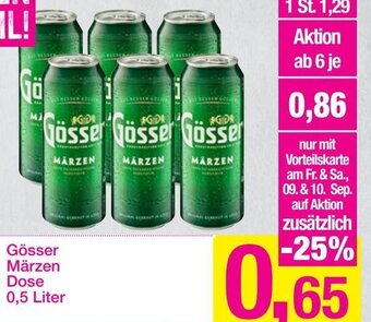 Sutterlüty Gösser Märzen Dose 0,5 Liter Angebot