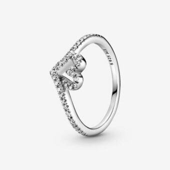 Pandora Funkelnder wishbone herz ring Angebot