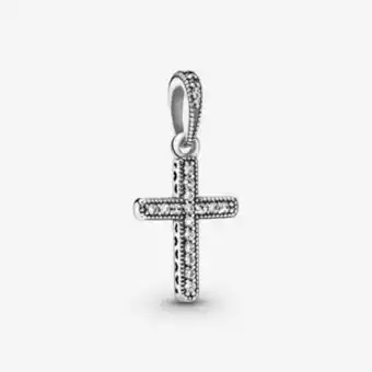 Pandora Funkelndes kreuz anhänger Angebot