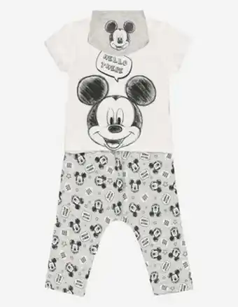 Takko Newborn set aus t-shirt, hose und lätzchen - mickey mouse Angebot