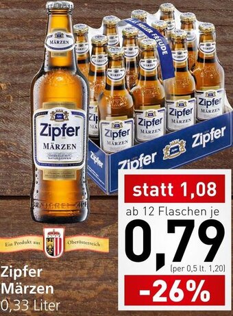 Spar Zipfer Märzen 0,33 Liter Angebot