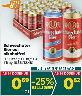 Billa Schwechater Bier 0,5 Liter Angebot