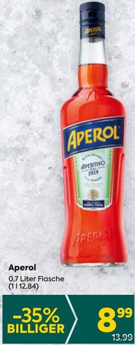 Billa Aperol 0,7 Liter Angebot