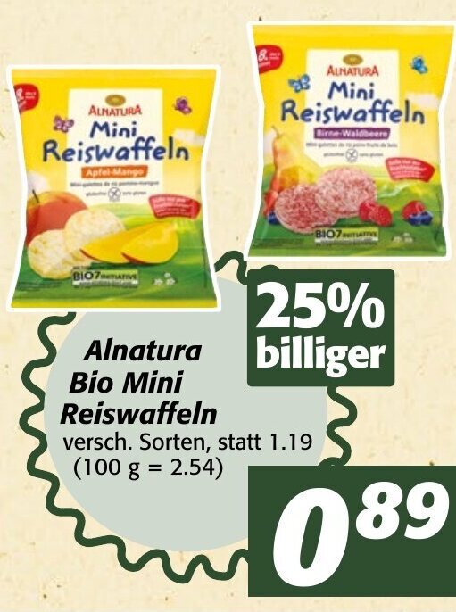 Strasser Markt Alnatura Bio Mini Reiswaffeln Angebot