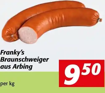 Strasser Markt Franky's Braunschweiger aus Arbing per kg Angebot