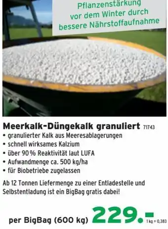Salzburger Lagerhaus Meerkalk-Düngekalk Granuliert Angebot