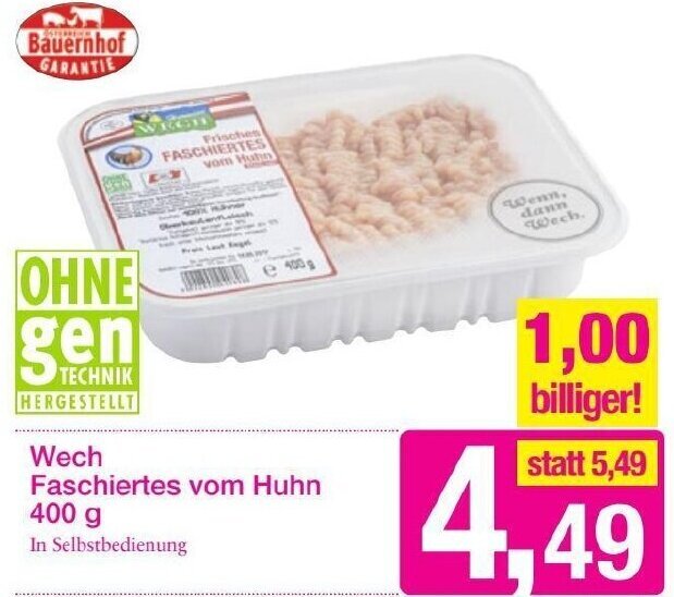 Sutterlüty Wech Faschiertes vom Huhn 400 g Angebot