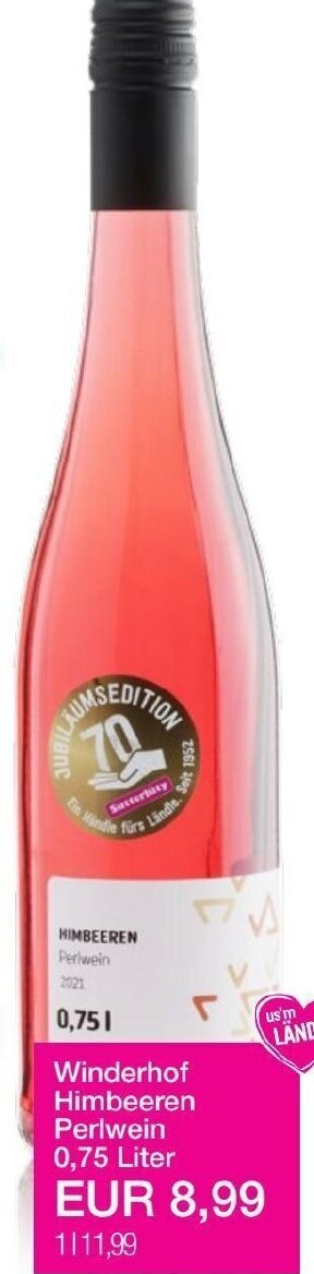 Sutterlüty Winderhof Himbeeren Perlwein 0,75 Liter Angebot