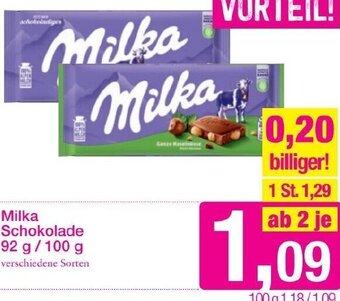 Sutterlüty Milka Schokolade 92 g / 100 g Angebot