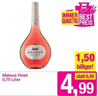Sutterlüty Mateus Rosé 0,75 Liter Angebot