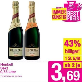 Sutterlüty Henkell Sekt 0,75 Liter Angebot