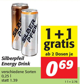 Nah&Frisch Silberpfeil Energy Drink 0,25l Angebot