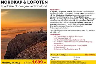 Billa Reisen Nordkap & Lofoten Rundreise Norwegen und Finnland Angebot