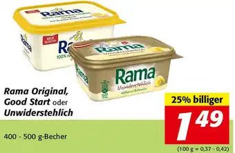Nah&Frisch Rama original Good Stary oder Unwiderstehlich 400-500g Angebot