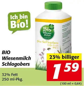 Nah&Frisch Bio Wiesenmilch Schlagobers 250ml Angebot
