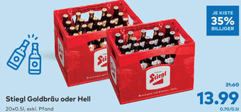 T&G Stiegl Goldbräu Oder Hell 20 x 0,5l Angebot