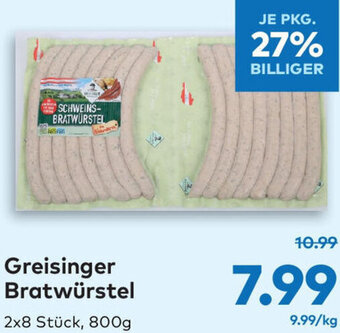 T&G Greisinger Bratwürstel 800 g Angebot