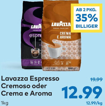 T&G Lavazza Espresso Cremoso oder Crema e Aroma 1kg Angebot