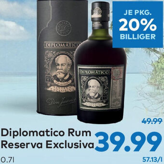 T&G Diplomatico Rum Reserva Exclusiva 0,7l Angebot