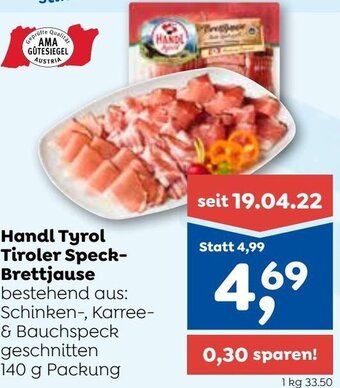 ADEG Handl Tyrol Tiroler Speck-Brettjause 140 g Angebot