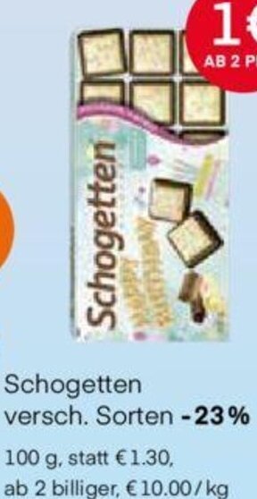 MPreis Schogetten 100 g Angebot