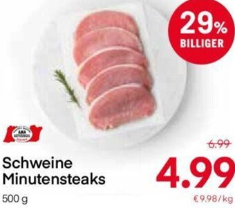 MPreis Schweine Minutensteaks 500 g Angebot