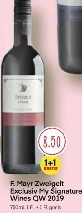 MPreis F. Mayr Zweigelt Exclusiv My Signature Wines QW 2019 750ml Angebot