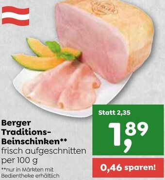 ADEG Berger Traditions-Beinschinken 100 g Angebot