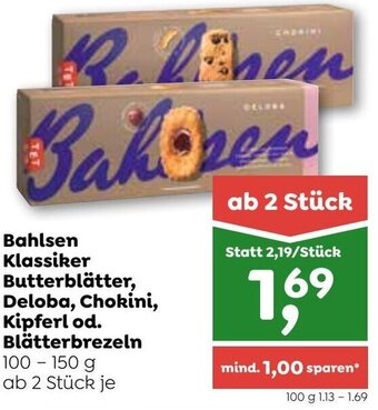 ADEG Bahlsen Klassiker Butterblätter, Deloba, Chokini, Kipferl od. Blätterbrezeln 100-150 g Angebot