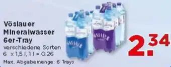 Unimarkt Vöslauer Mineralwasser 6 x 1,5 Liter Angebot