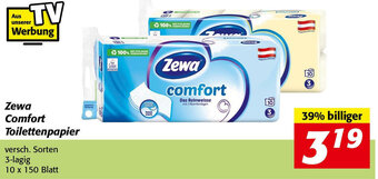 Nah&Frisch Zewa Comfort Toilettenpapier Angebot