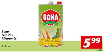 Nah&Frisch Bona Feinstes Pflanzenöl 2l-Dose Angebot