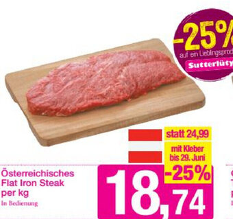 Sutterlüty Österreichisches Flat Iron Steak per kg Angebot