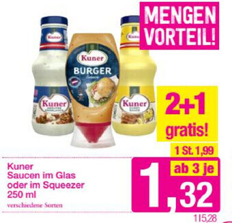 Sutterlüty Kuner Saucen Im Glas Oder Im Squeezer 250 ml Angebot