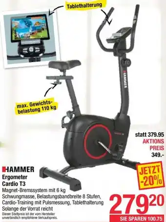 Maximarkt Hammer Ergometer Cardio T3 Angebot