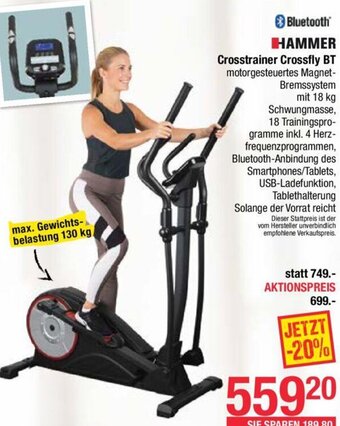 Maximarkt Hammer Crosstrainer Crossfly BT Angebot
