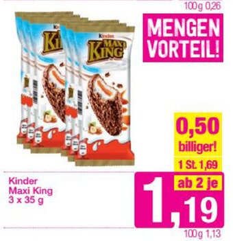 Sutterlüty KInder Maxi King 3x35g Angebot