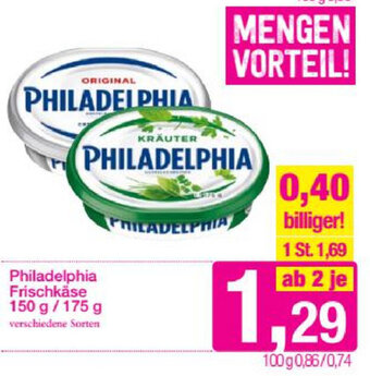 Sutterlüty Philadelphia Frischkäse 150/175 g Angebot